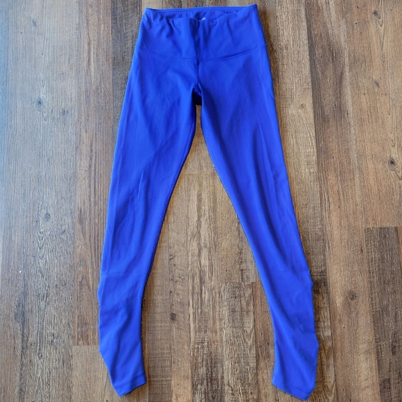 Yogalicious Royal Blue Rouched Ankle Leggings - Picture 1 of 4